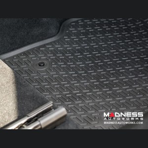 Alfa Romeo Giulia Floor Mat Set - All Weather Rubber Front/ Rear 4 Piece Set - Deluxe - Q4/ AWD Model